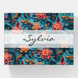 Seamless floral paper pattern Personal Paperweight