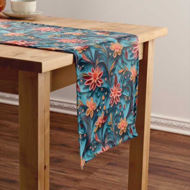Seamless floral paper pattern Table Runner