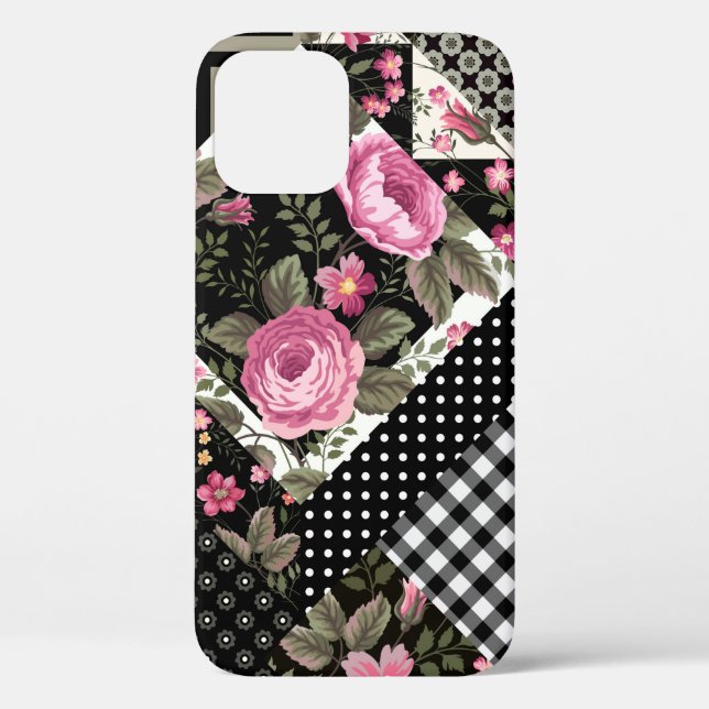 seamless floral patchwork pattern with geometrical Case-Mate iPhone case (Back)