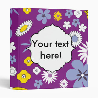 Seamless Floral Pattern 3 Ring Binder