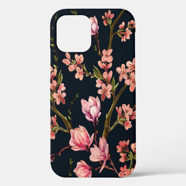 Seamless floral pattern background with hand drawn Case-Mate iPhone case (Back)
