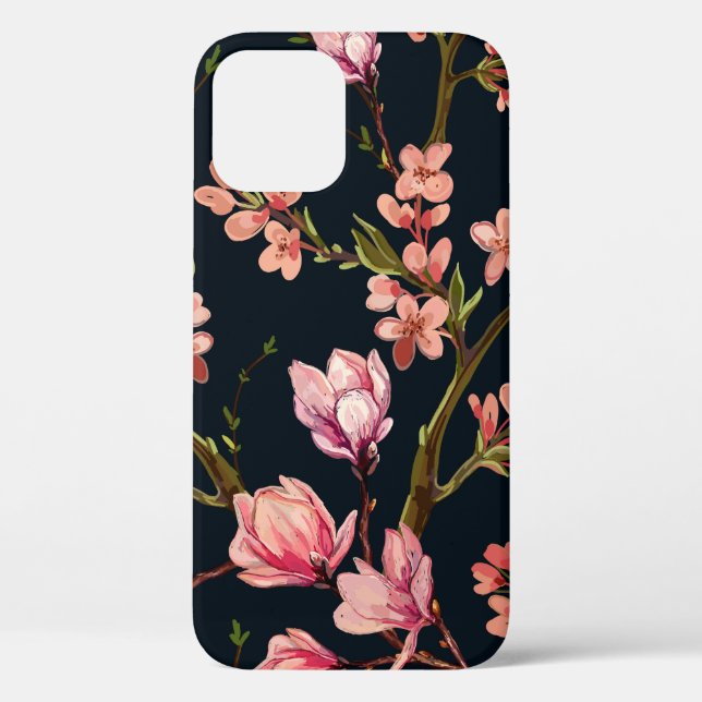 Seamless floral pattern background with hand drawn Case-Mate iPhone case (Back)