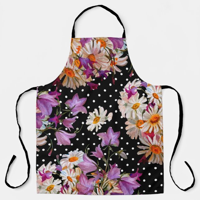 Seamless floral pattern. Bouquet of wild flowers w Apron (Front)