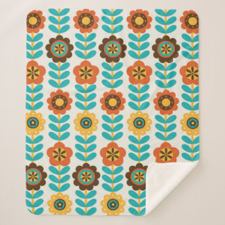 seamless floral pattern design. Vintage illustrati Sherpa Blanket