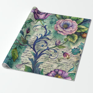Seamless Floral Pattern Furniture Decoupage Paper