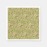 Seamless Floral pattern green Napkins