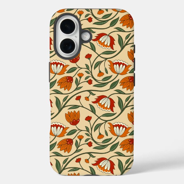Seamless floral pattern in beige background Case-Mate iPhone case (Back)