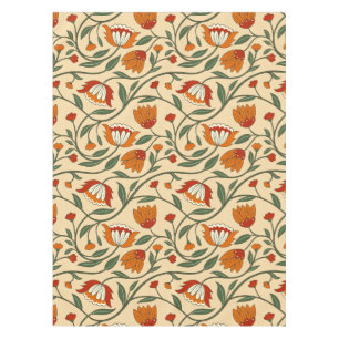 Seamless floral pattern in beige background tablecloth