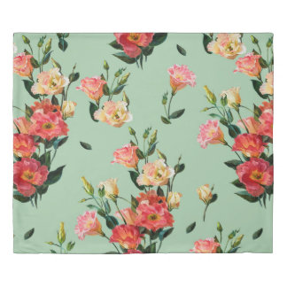 Seamless floral pattern in victorian style. Bouque Duvet Cover