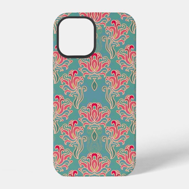 Seamless floral pattern iphone case (Back)