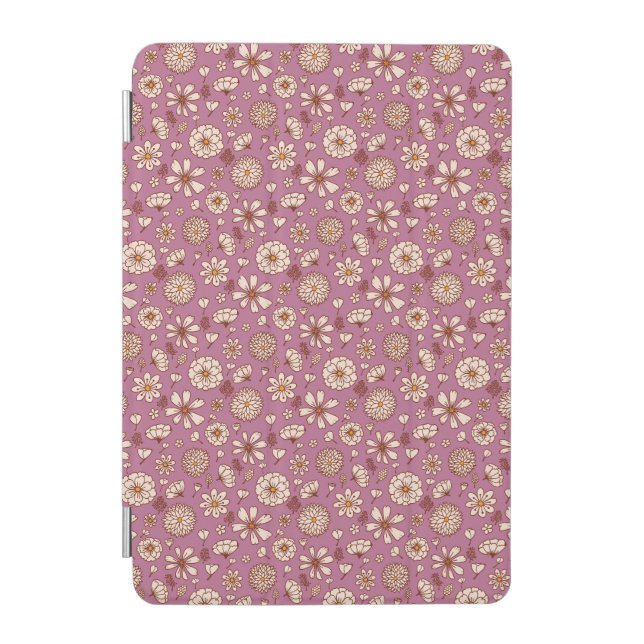Seamless Floral pattern maroon iPad Mini Cover (Front)