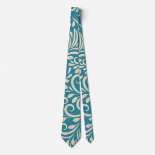 Seamless floral pattern neck tie