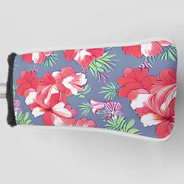 Seamless floral pattern of Hibiscus flowers       Golf Head Cover (Front)