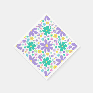 Seamless Floral Pattern Paper Napkins