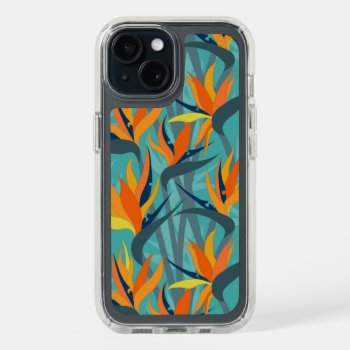 Seamless Floral Pattern Plant Strelitzia G631 Iphone 15 Case by Medusa81 at Zazzle