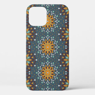 Seamless floral pattern. Stylized doodle flowers. iPhone 12 Case