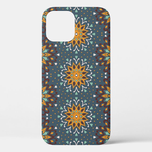 Seamless floral pattern. Stylized doodle flowers.  Case-Mate iPhone Case (Back)