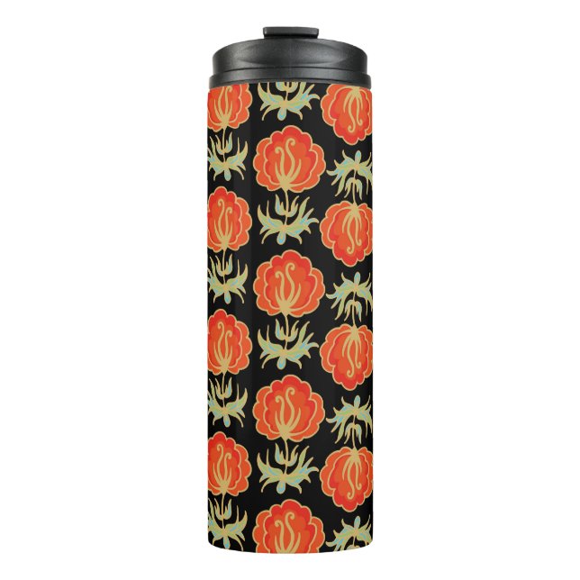 Seamless floral pattern thermal tumbler (Front)
