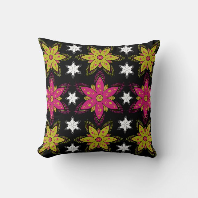seamless floral pattern, throw pillow (Front)
