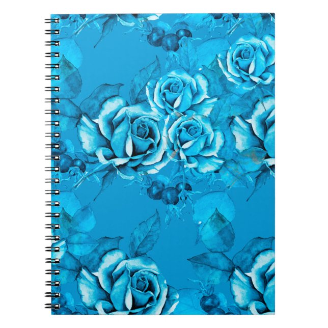 Seamless Floral Pattern. Watercolor elements. Mode Notebook (Front)