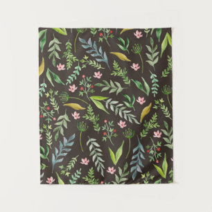 Seamless floral pattern. Watercolor hand drawn Tapestry