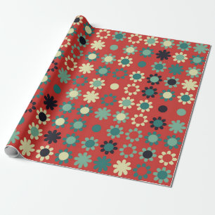 Seamless floral pattern with colored elements, vi wrapping paper