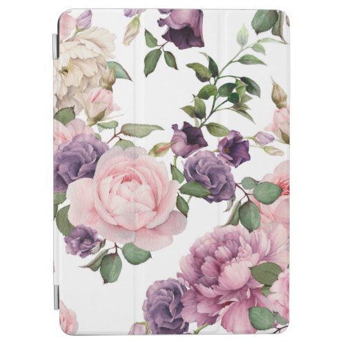 Seamless floral pattern with roses  watercolor p iPad air cover