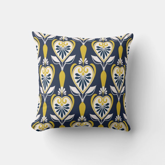 Seamless floral patterns in scandinavian style. pa throw pillow (Front)
