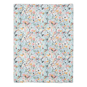Seamless floral spring flowers leaves branches pat duvet cover