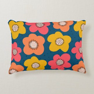 Seamless flower pattern. Bold florals Scandinavian Accent Pillow