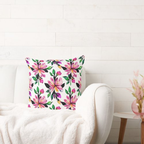 Seamless  Flower Pattern Pillow Cover Design