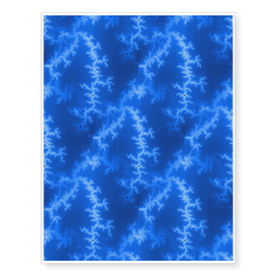 Seamless Fractal Blue Temporary Tattoos
