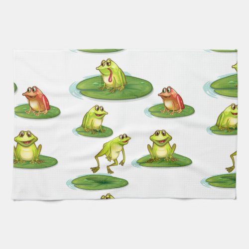 Seamless frogs kitchen towel