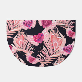 Seamless Gentle Watercolor Valentine's Pattern Doormat