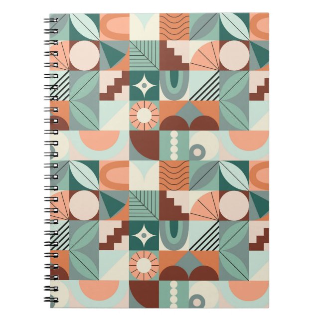 Seamless geometric, abstract mosaic pattern. notebook (Front)