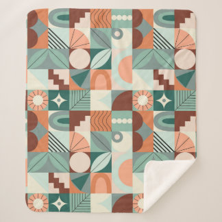Seamless geometric, abstract mosaic pattern. sherpa blanket