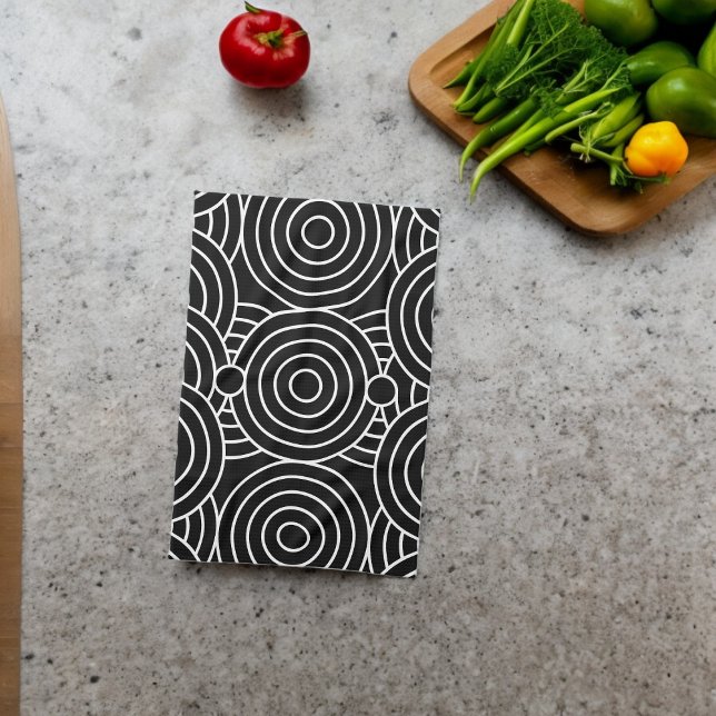 Seamless Geometric Circles  Kitchen Towel (Kitchen Towel)