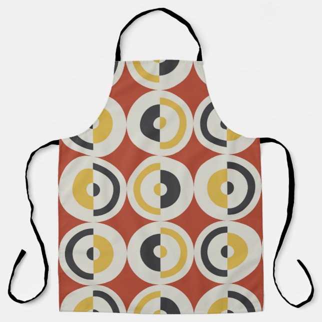 Seamless Geometric Colorful Circles Pattern Apron (Front)