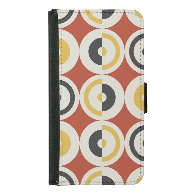 Seamless Geometric Colorful Circles Pattern Samsung Galaxy Wallet Case (Front)