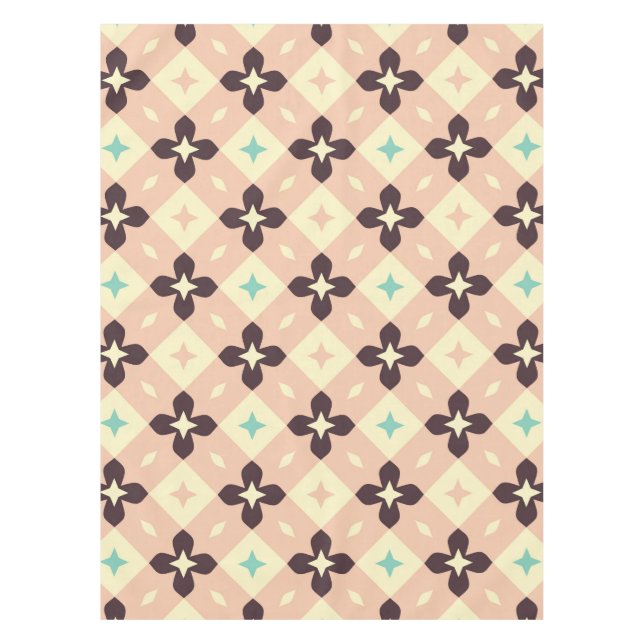 Seamless geometric floral  pattern tablecloth (Front)