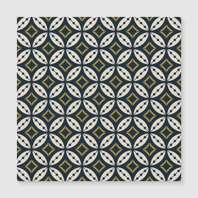 Seamless geometric flowers: colorful pattern. (Front)
