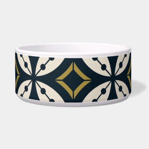 Seamless geometric flowers colorful pattern bowl