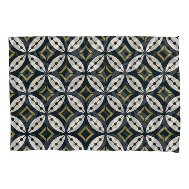 Seamless geometric flowers: colorful pattern. pillow case (Front)