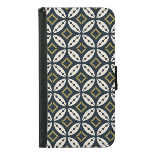 Seamless geometric flowers colorful pattern samsung galaxy s5 wallet case