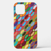 Seamless Geometric Multicolor Chain Pattern