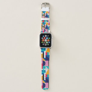 Seamless geometric pattern in modern abstract styl apple watch band