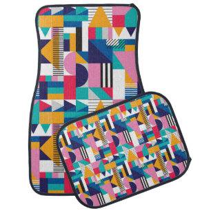 Seamless geometric pattern in modern abstract styl car floor mat