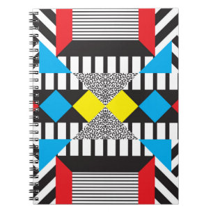Seamless geometric pattern in modern abstract styl notebook