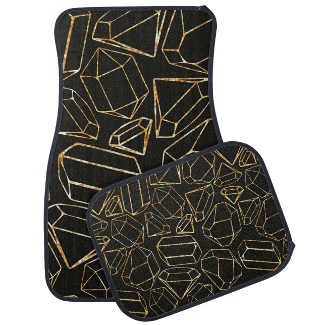 Seamless geometric pattern in retro 80s style. Pop Car Floor Mat (Set)