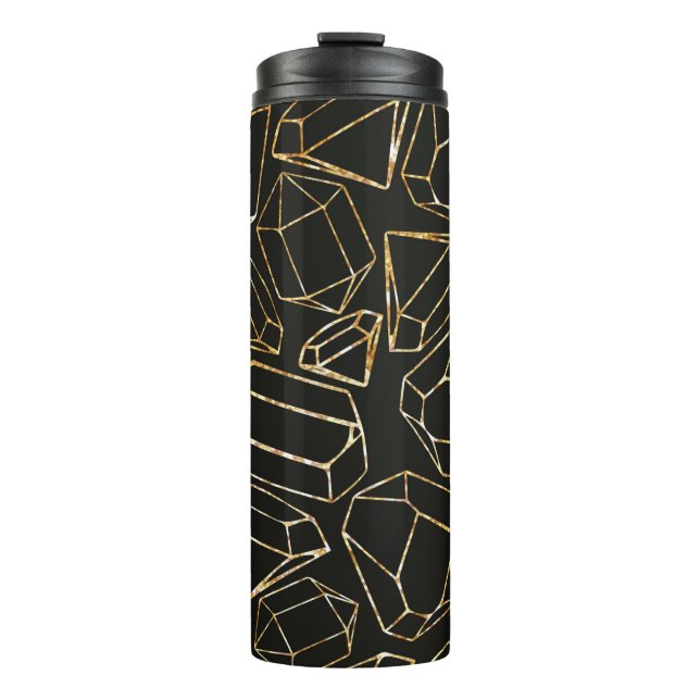 Seamless geometric pattern in retro 80s style. Pop Thermal Tumbler (Front)